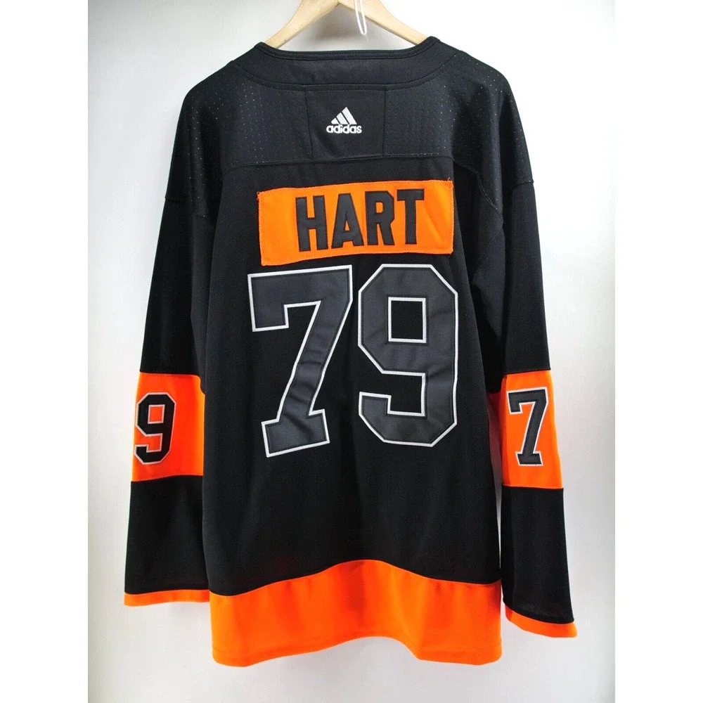 Philadelphia Flyers Black Alternate Carter Hart Authentic‎ Adidas Jersey Size 52